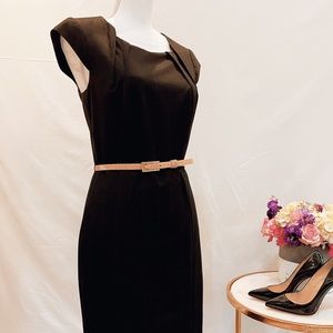 Alex Marie Black Sheath Dress with Belt